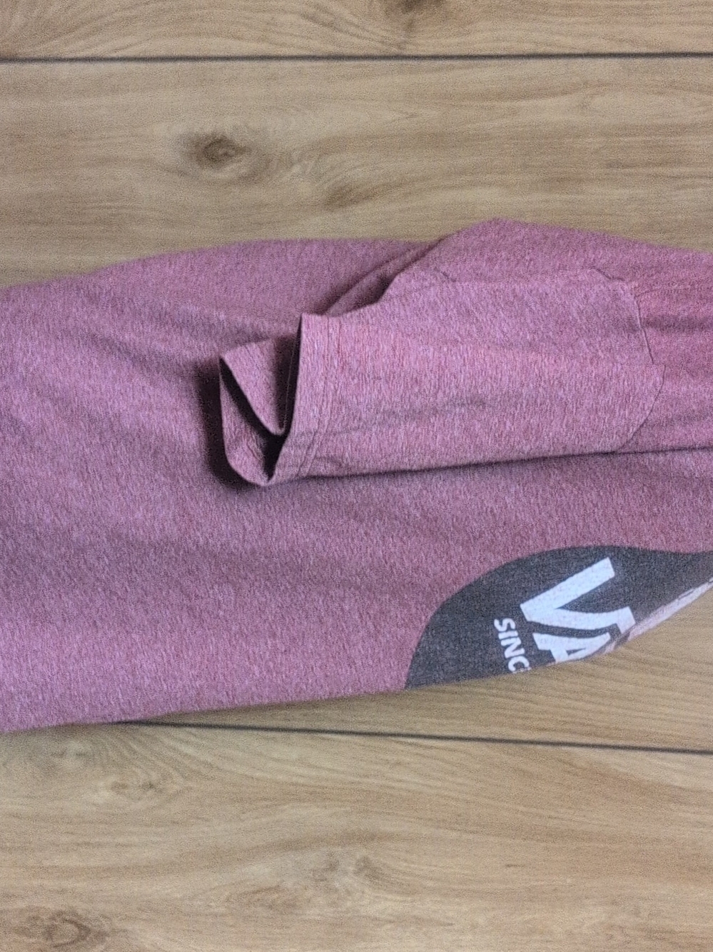 Vans Heather Burgundy Logo Short Sleeve T-Shirt - Picture 3 of 6
